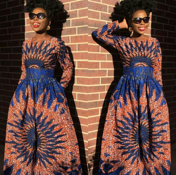 Veroex Dresses Women African Print Long Sleeve Maxi Dress Poshmark Veroex Dresses Women African Print Long Sleeve Maxi Dress Poshmark
